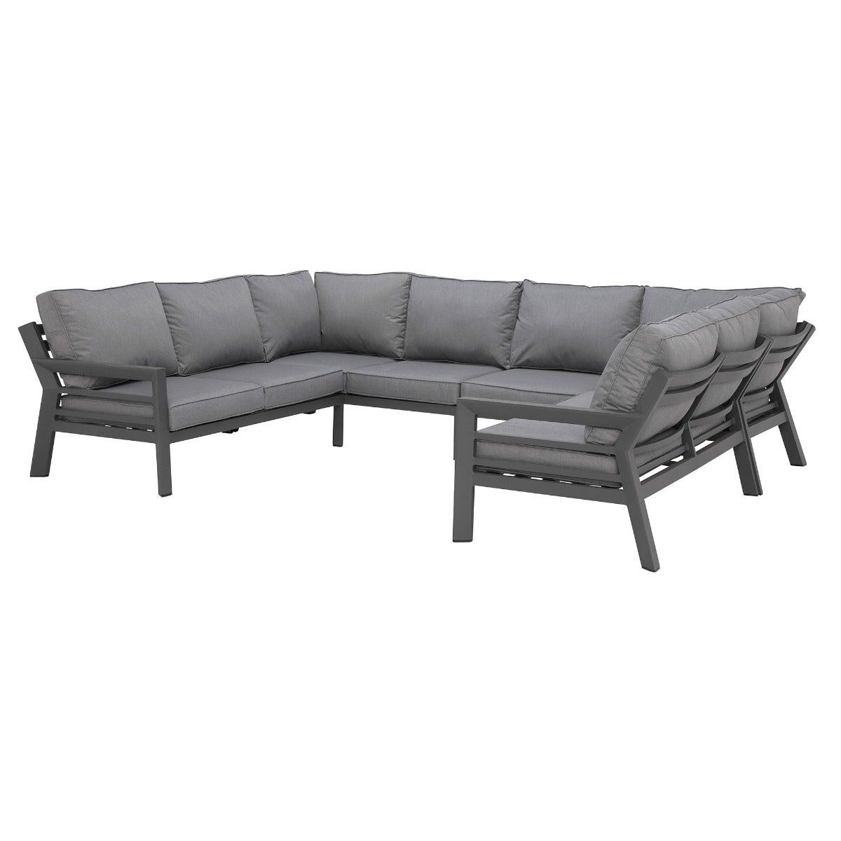 Soho U-Shaped Garden 8 Seater Sofa Set, Grey | Barker & Stonehouse – image 15