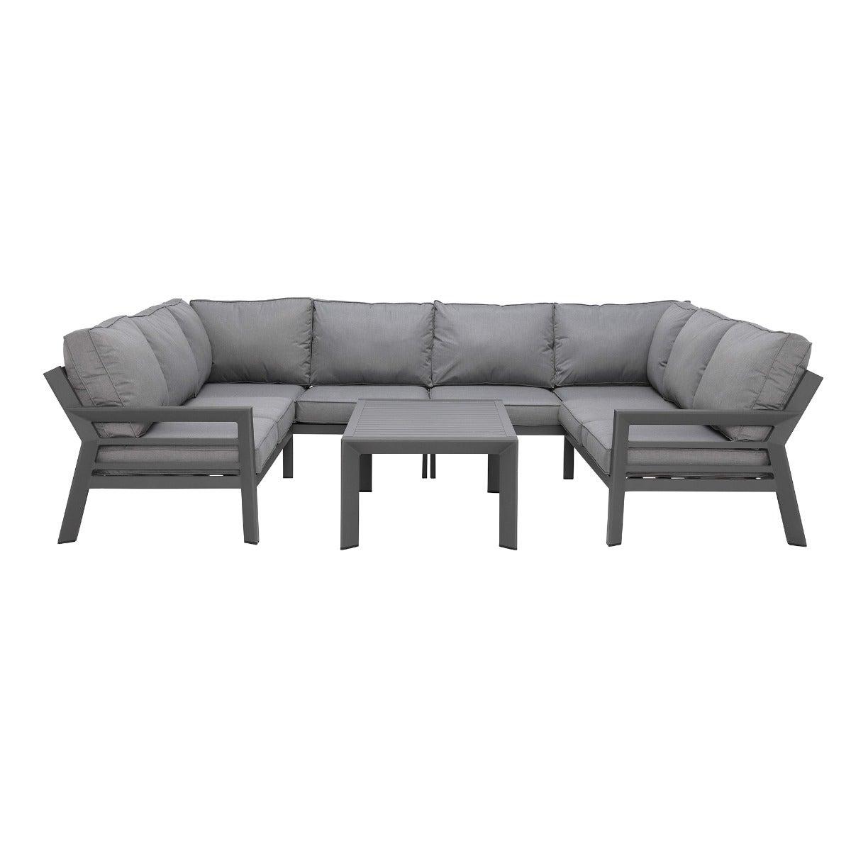 Soho U-Shaped Garden 8 Seater Sofa Set, Grey | Barker & Stonehouse – image 3