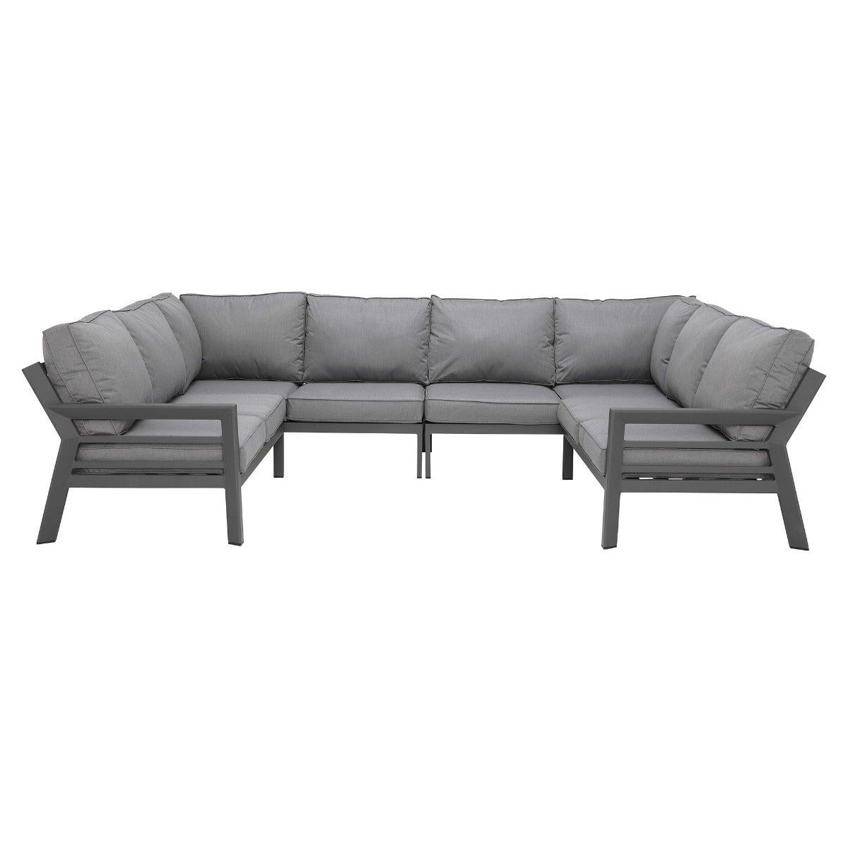 Soho U-Shaped Garden 8 Seater Sofa Set, Grey | Barker & Stonehouse – image 5