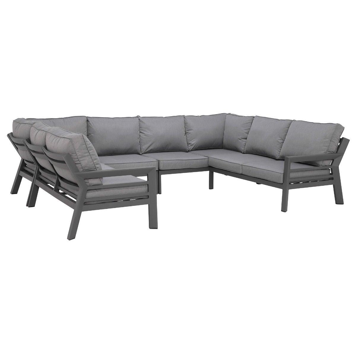 Soho U-Shaped Garden 8 Seater Sofa Set, Grey | Barker & Stonehouse – image 6