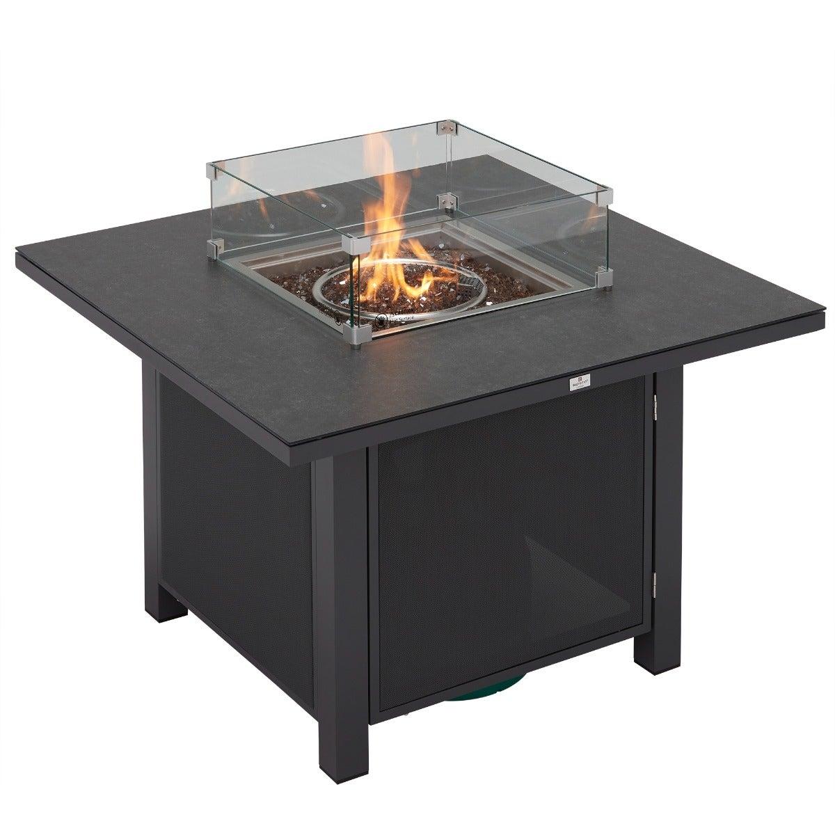 Rio Garden 4 Seater Square Firepit Set, Grey | Barker & Stonehouse – image 5
