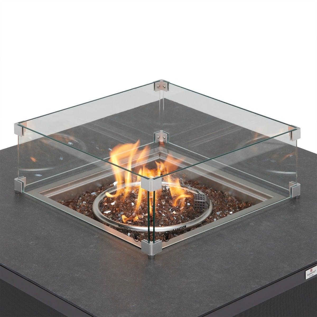 Rio Garden 4 Seater Square Firepit Set, Grey | Barker & Stonehouse – image 6