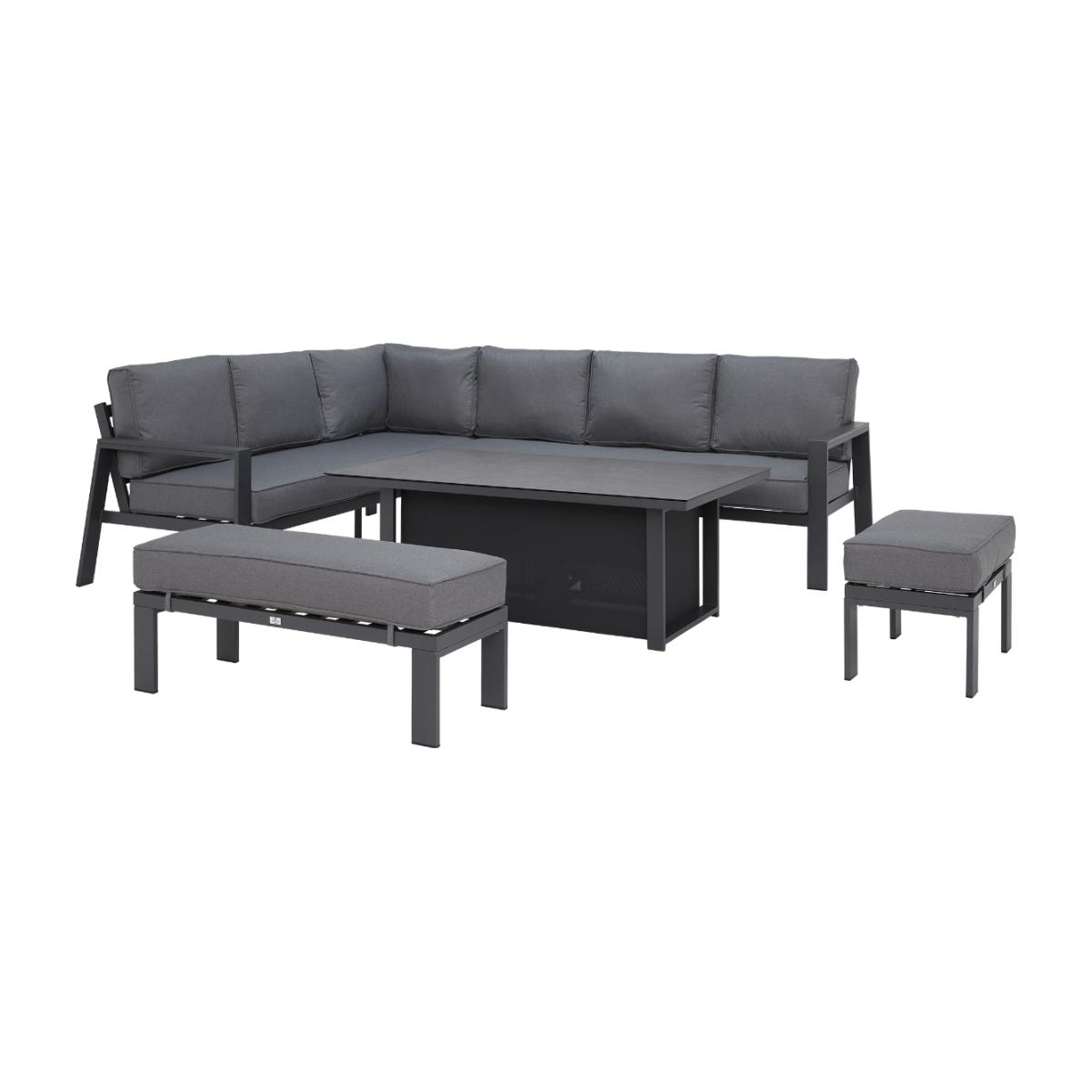 Rio L Shape Garden Corner Set, Grey | Barker & Stonehouse – image 1
