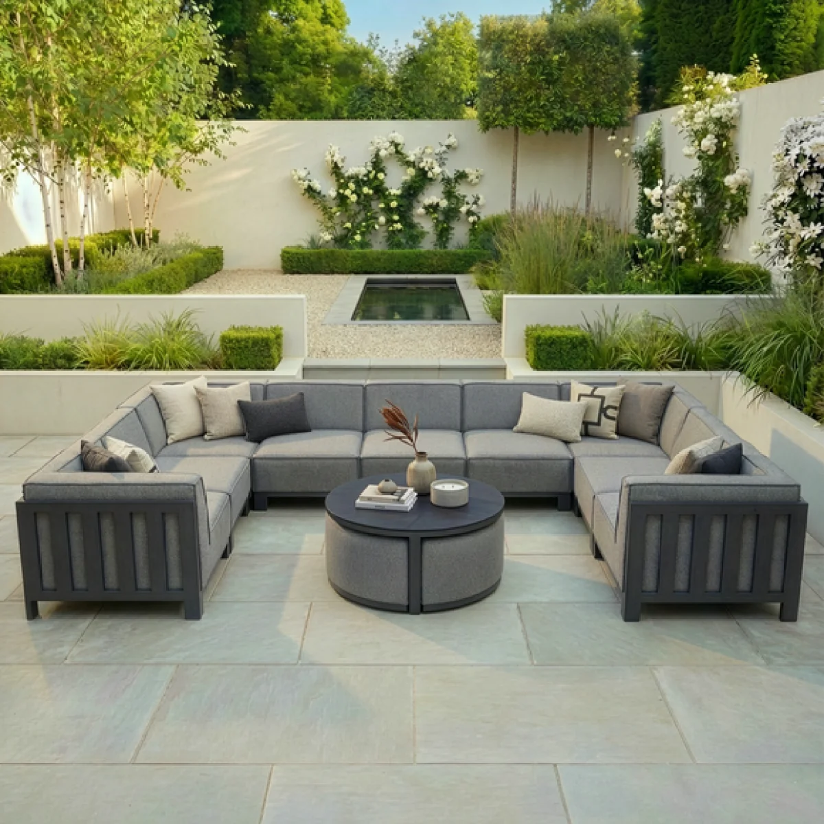 Maze Ibiza 10 Seater U-Shape Garden Sofa Set with Round Coffee Table – image 2