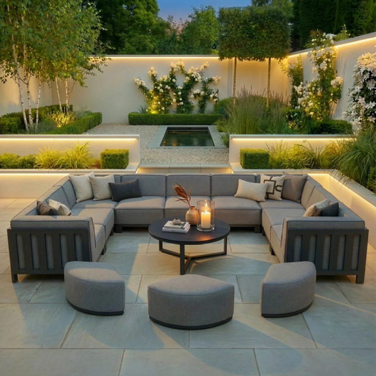 Maze Ibiza 10 Seater U-Shape Garden Sofa Set with Round Coffee Table – image 3