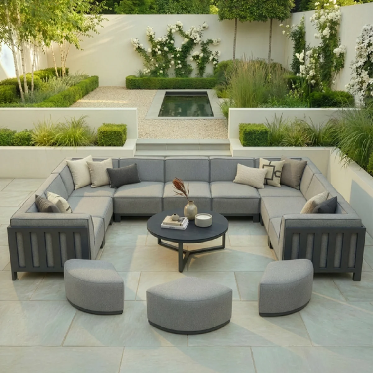 Maze Ibiza 10 Seater U-Shape Garden Sofa Set with Round Coffee Table – image 1
