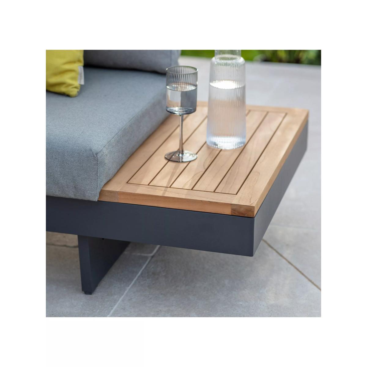 Bramblecrest Vilamoura 8-Seater L-Shape Square Garden Lounge Set with Height Adjustable Table, Anthracite – image 6
