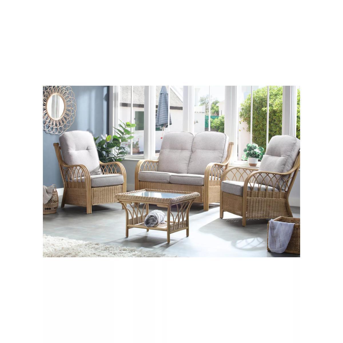 Desser Viola Rattan 4-Seater Lounging Table & Chairs Set, Natural – image 2