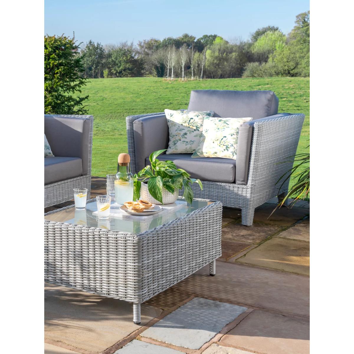 Daro Byron 3-Seater Garden Lounge Set, Grey Tissé/Sylvie – image 2