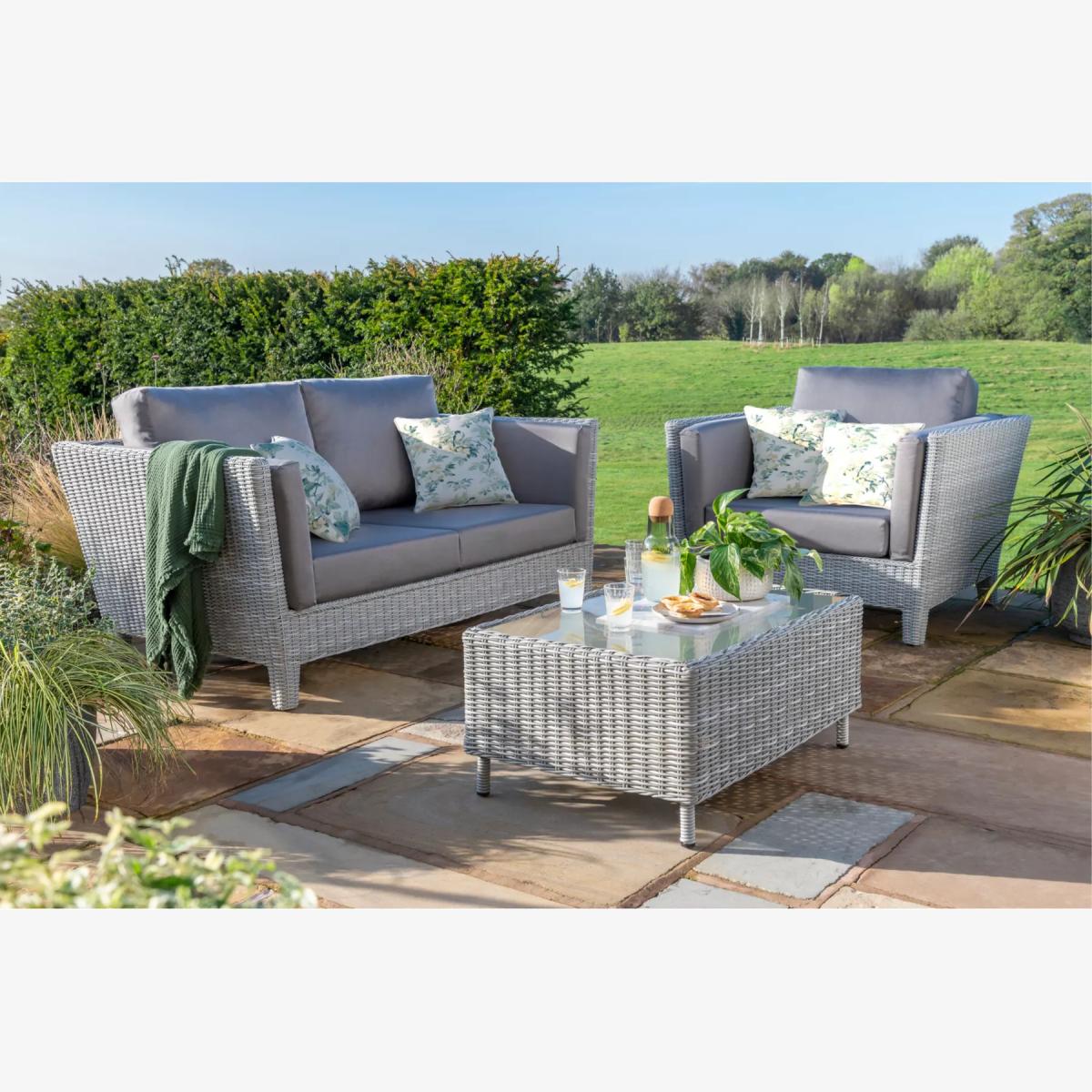 Daro Byron 3-Seater Garden Lounge Set, Grey Tissé/Sylvie – image 1