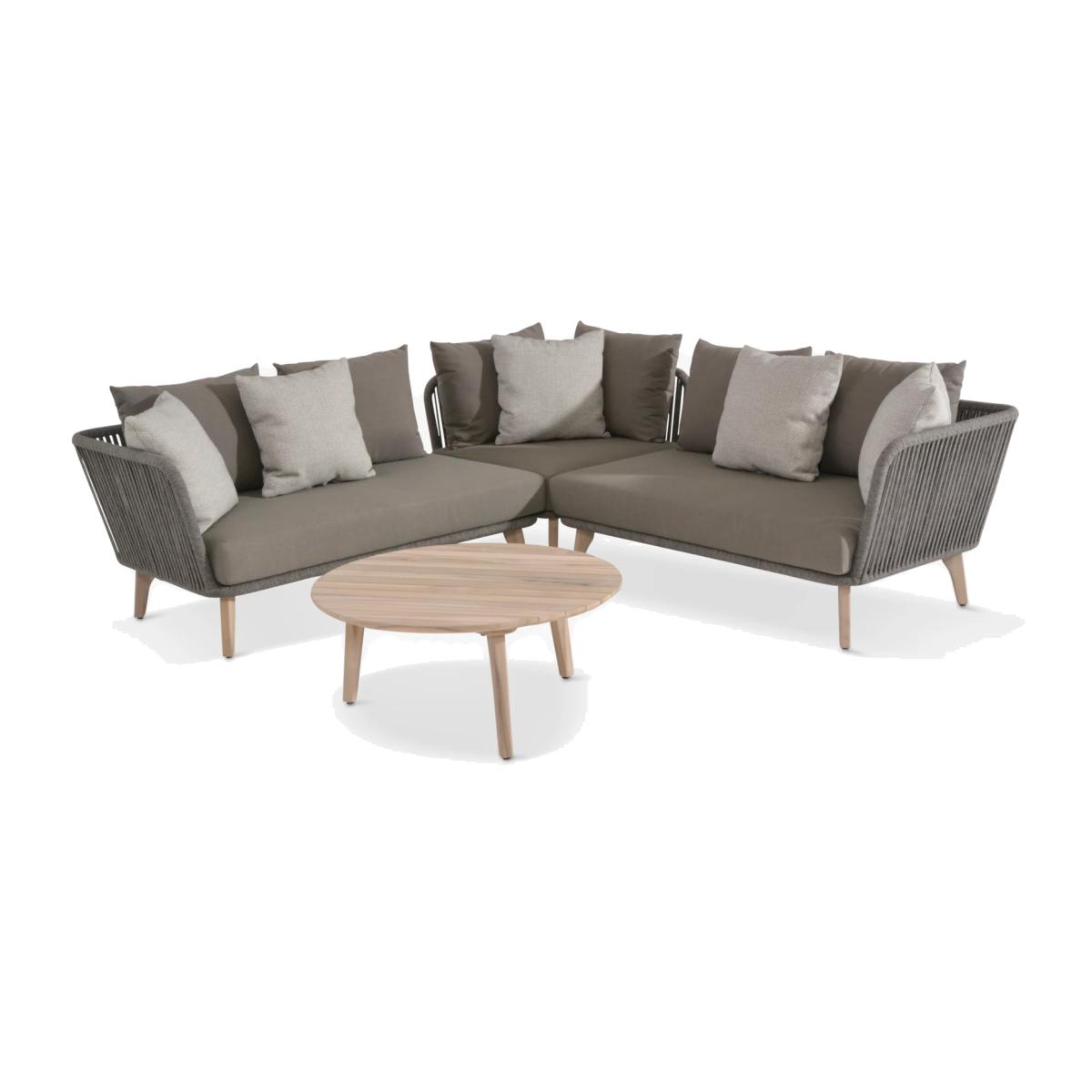 4 Seasons Outdoor Santander 5-Seater Garden Corner Lounging Set, Grey – image 1