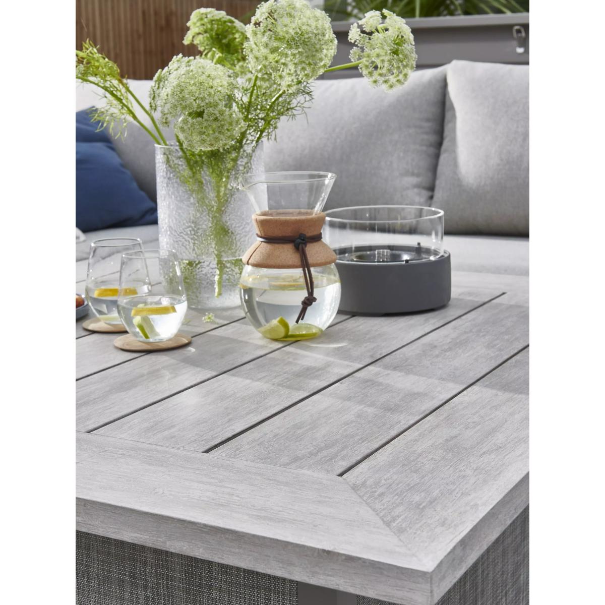 KETTLER Marina 6-Seater Corner Garden Dining/Lounge Set with Height Adjustable Table, Grey – image 9