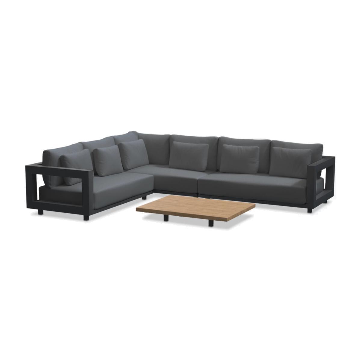 4 Seasons Outdoor Metropolitan 6-Seater Garden Lounging Table & Chairs Corner Set, Anthracite – image 1