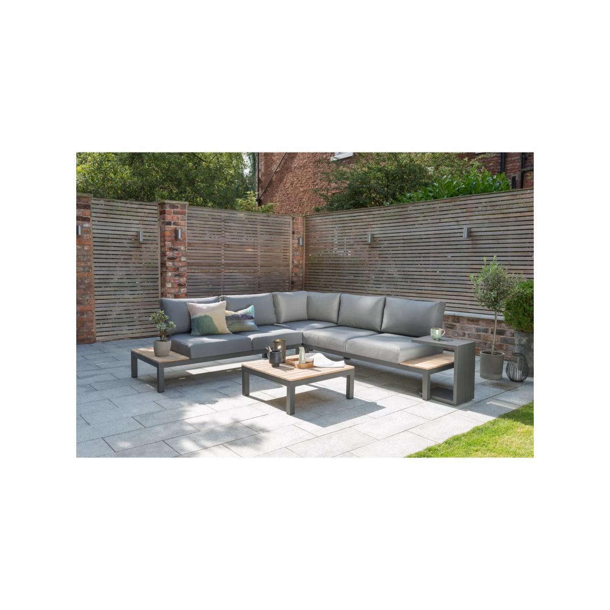 KETTLER Elba Low Corner 4-Seat Garden Lounging Table & Chairs Set, FSC-Certified (Teak Wood) – image 2