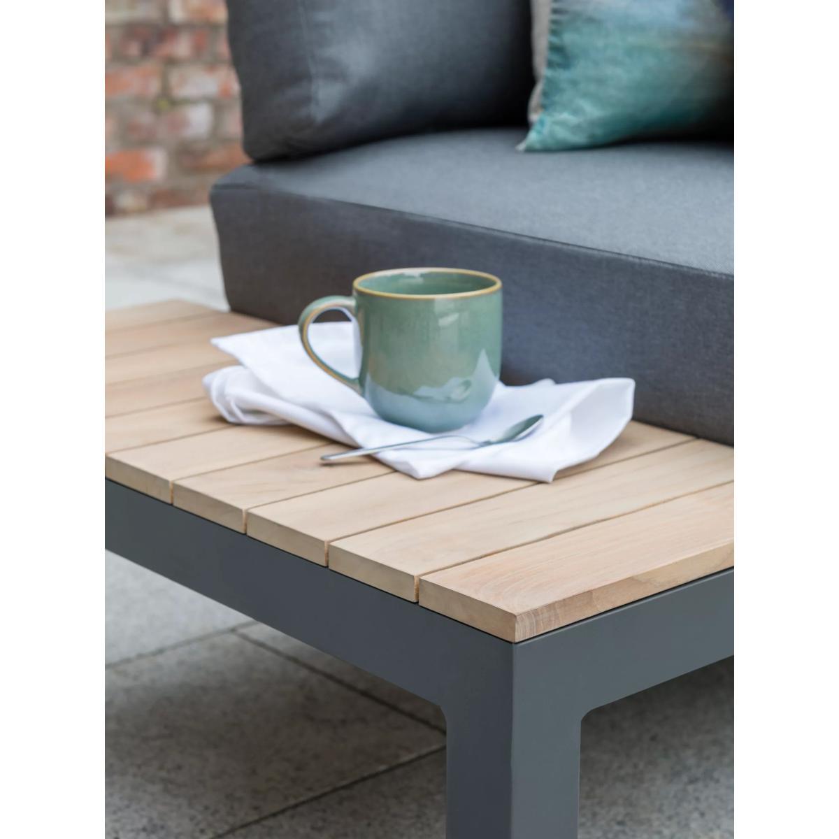 KETTLER Elba Low Corner 4-Seat Garden Lounging Table & Chairs Set, FSC-Certified (Teak Wood) – image 5