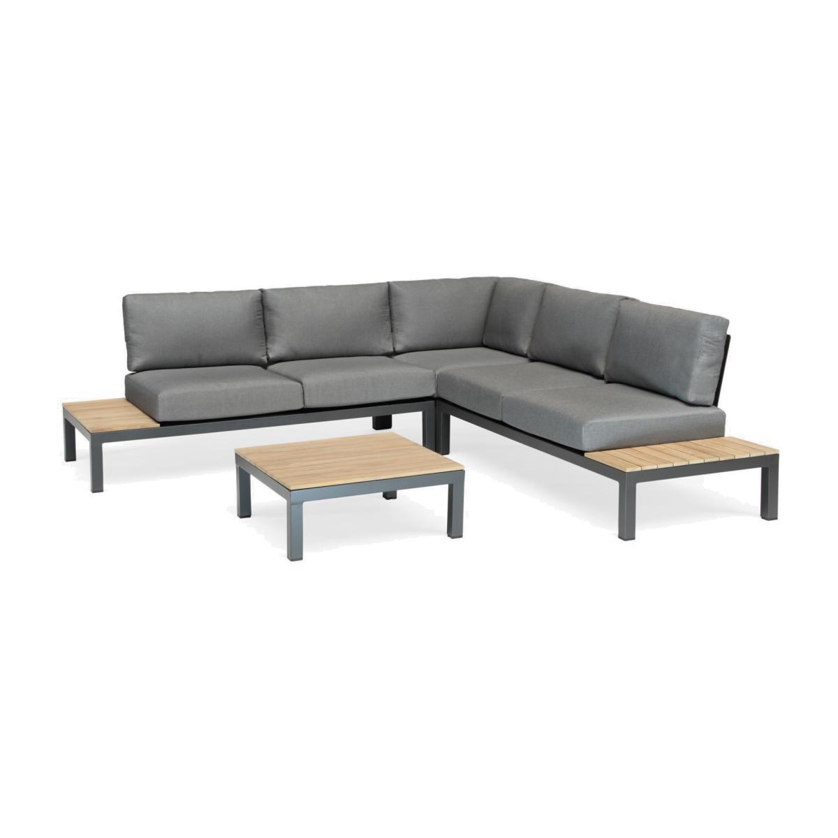 KETTLER Elba Low Corner 4-Seat Garden Lounging Table & Chairs Set, FSC-Certified (Teak Wood) – image 1