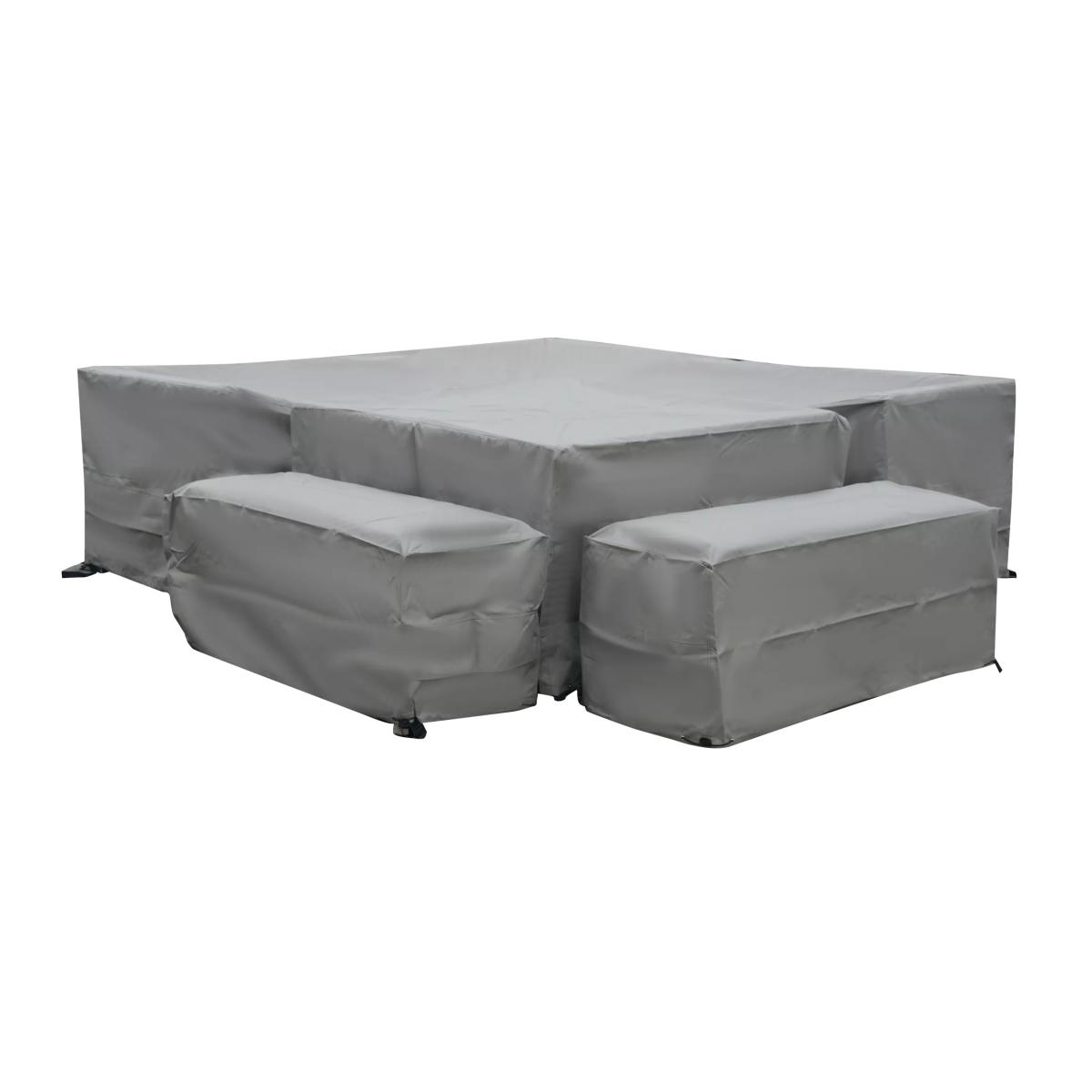 Bramblecrest Tuscan & San Merino Corner Sofa Set Weathersure Water Repellent Garden Furniture Covers, Khaki – image 1