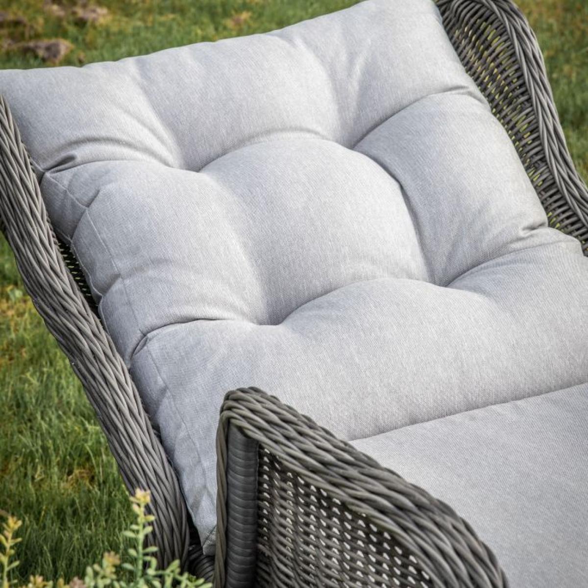 Stapleton Reclining Chair and Footstool Set - Grey – image 2