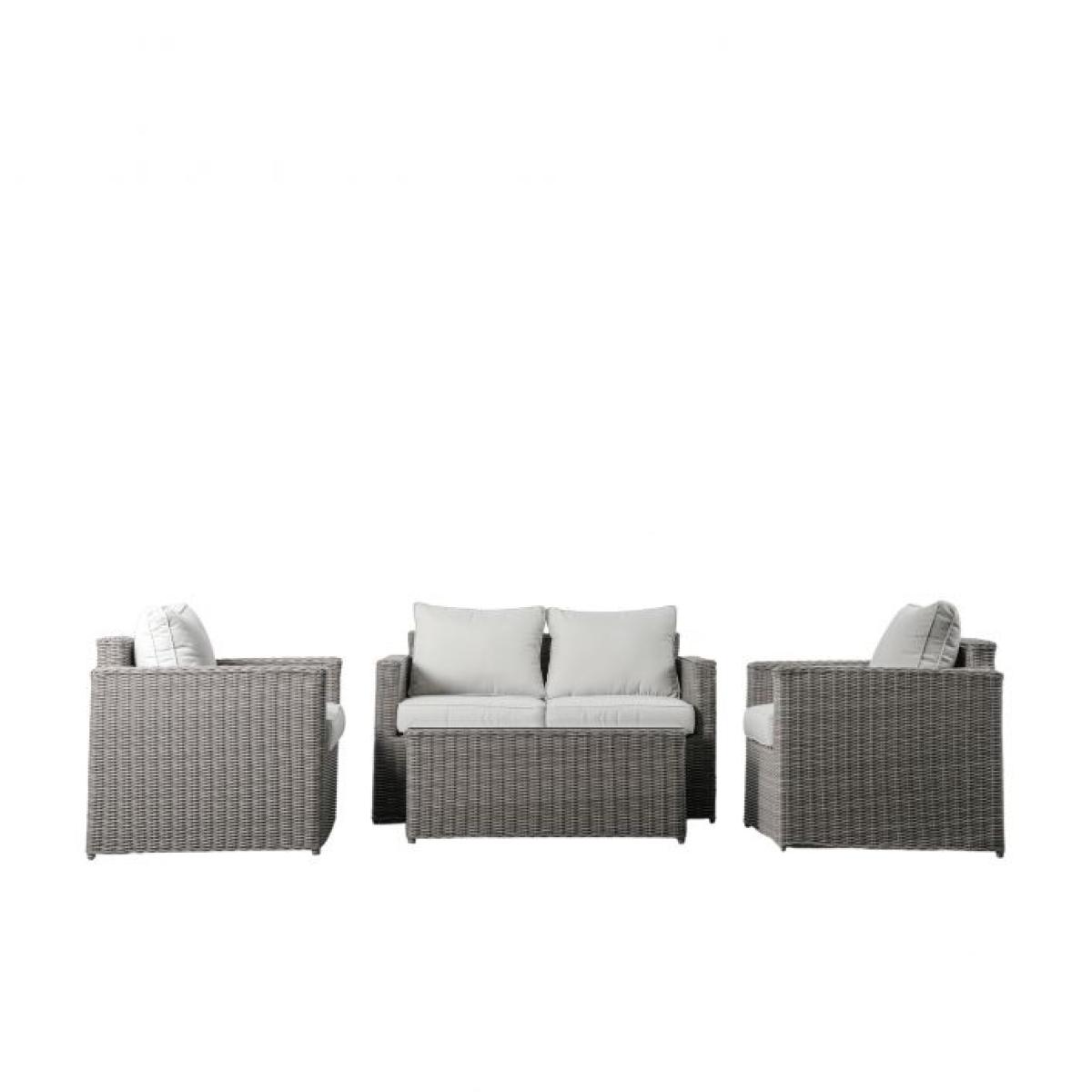 Compton Rattan Square Sofa Set - Grey – image 2
