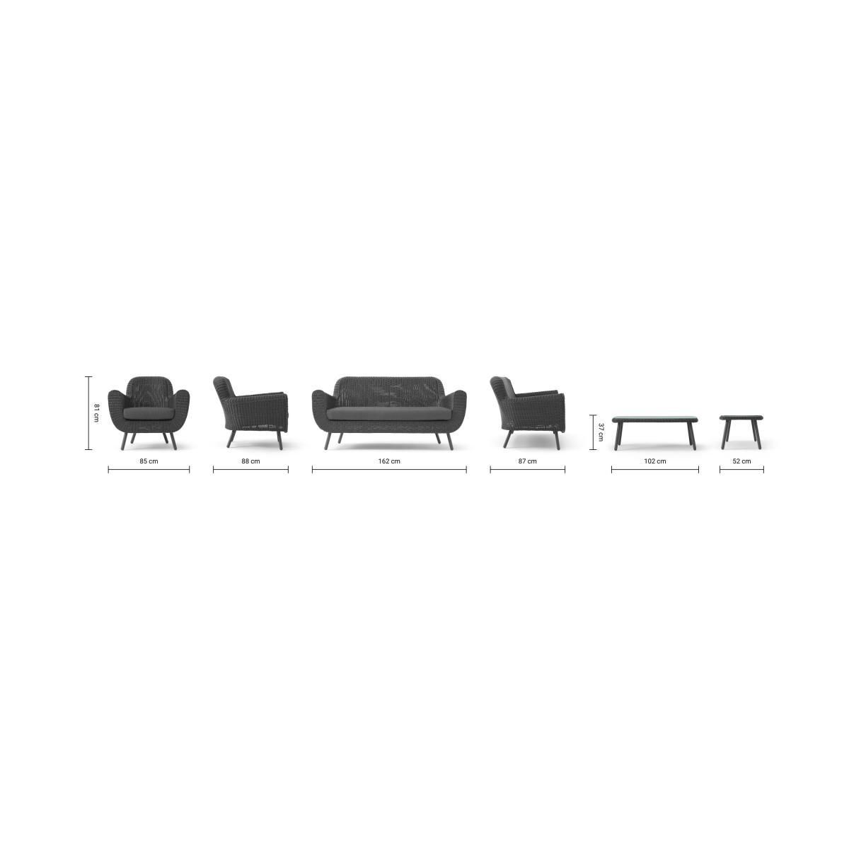 Jonah Garden Lounge Set, Dark Grey – image 6