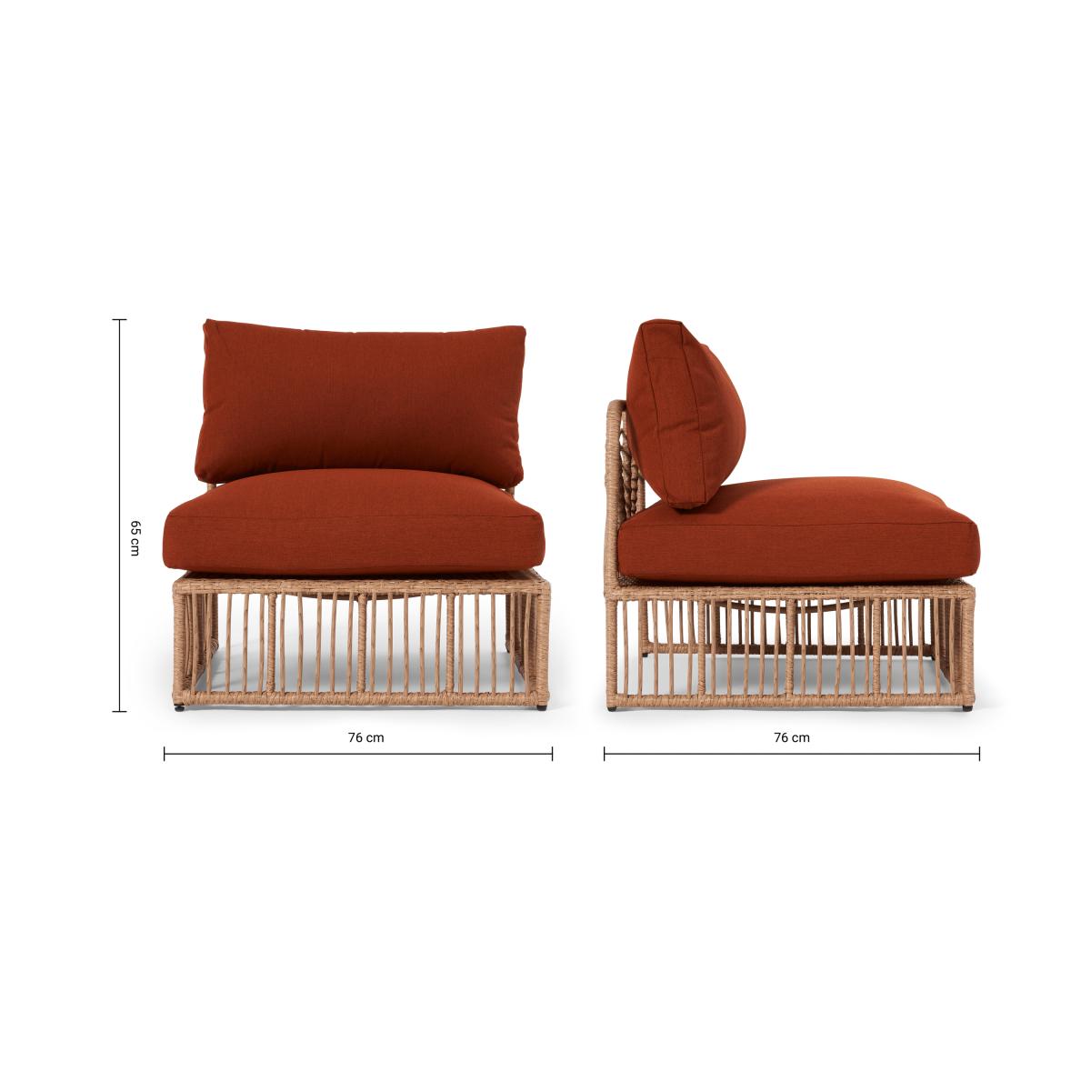 Nairi Garden Middle Modular Unit, Dark Terracotta – image 3