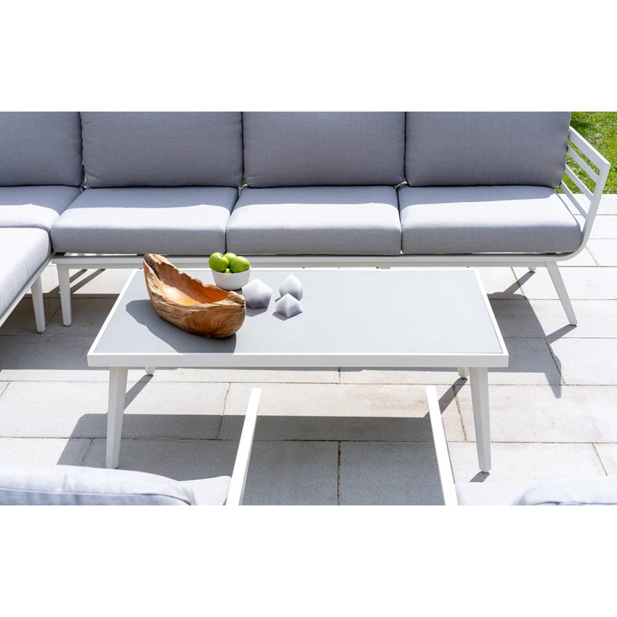 Ibiza White Aluminium Corner Lounge Set – image 2