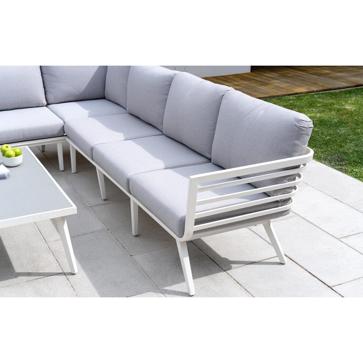 Ibiza White Aluminium Corner Lounge Set – image 3
