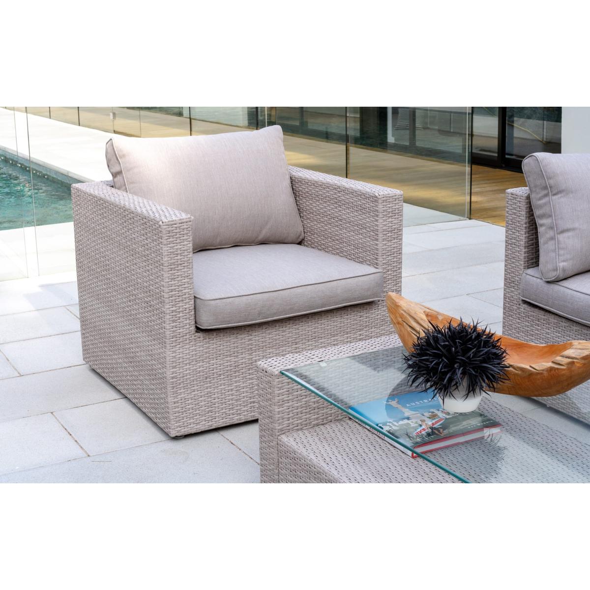 Porto – Rattan Corner Lounge Set – 7- Seats - Grey – image 4