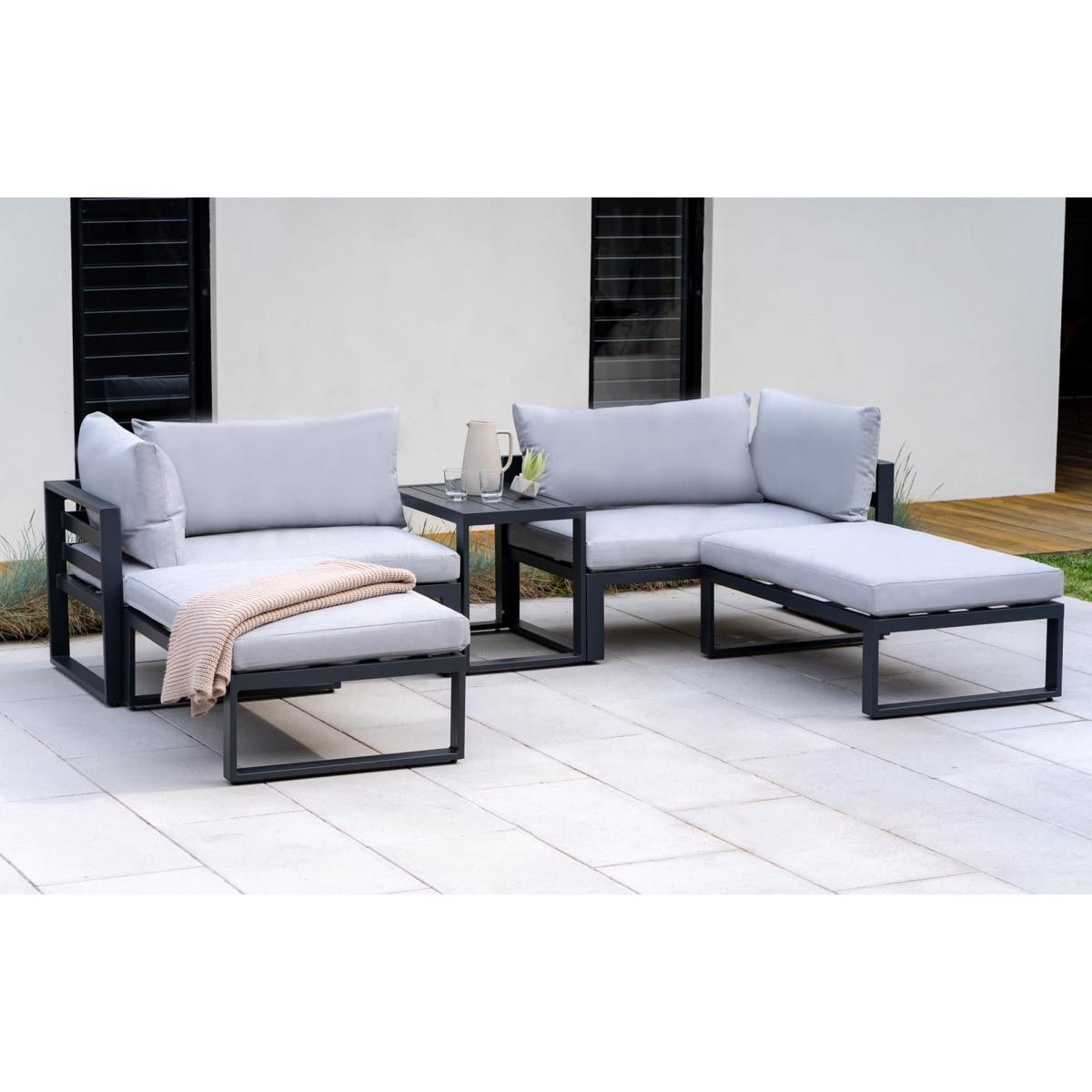 Santorini – Lounge Set with Side Cushions – Grey – image 2