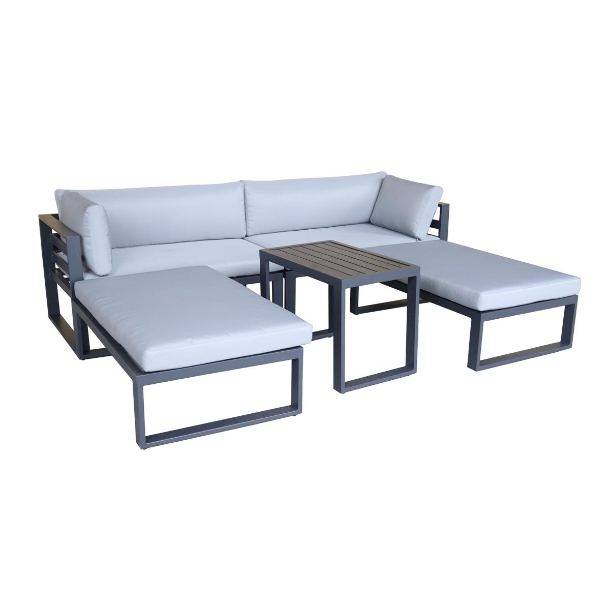 Santorini – Lounge Set with Side Cushions – Grey – image 4