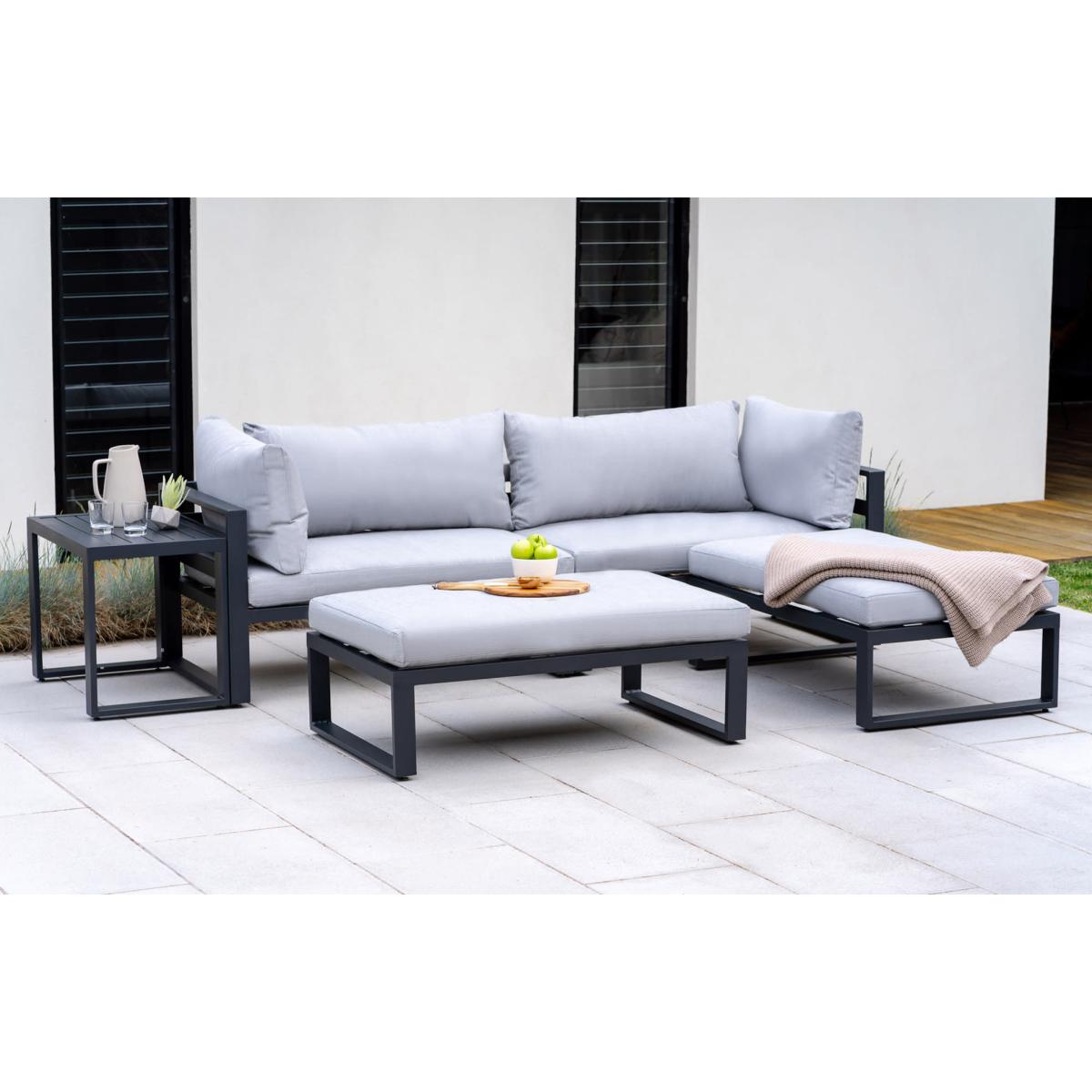 Santorini – Lounge Set with Side Cushions – Grey – image 1