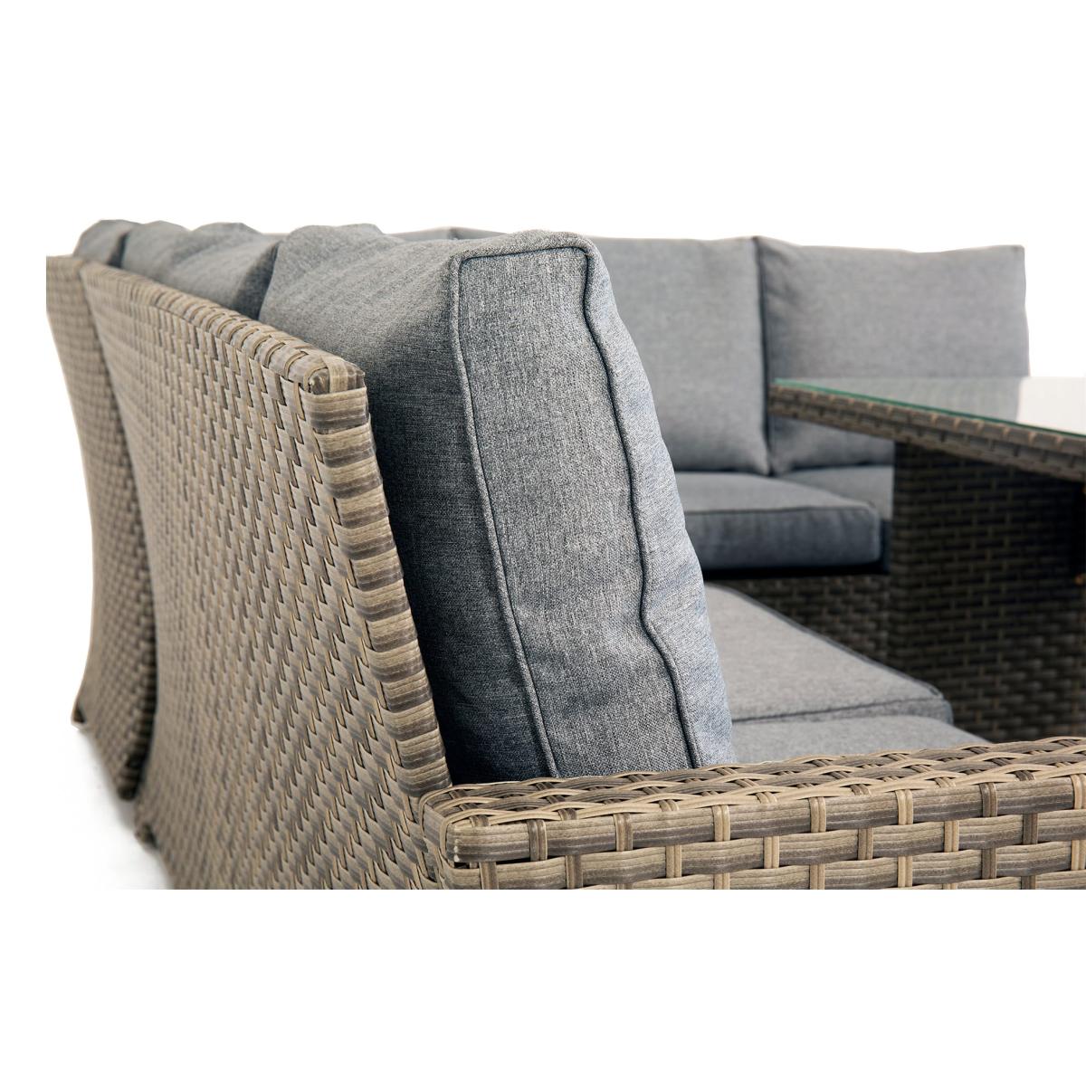 Palma – Corner Rattan Garden Lounge Set – 9 Seater - Grey – image 5