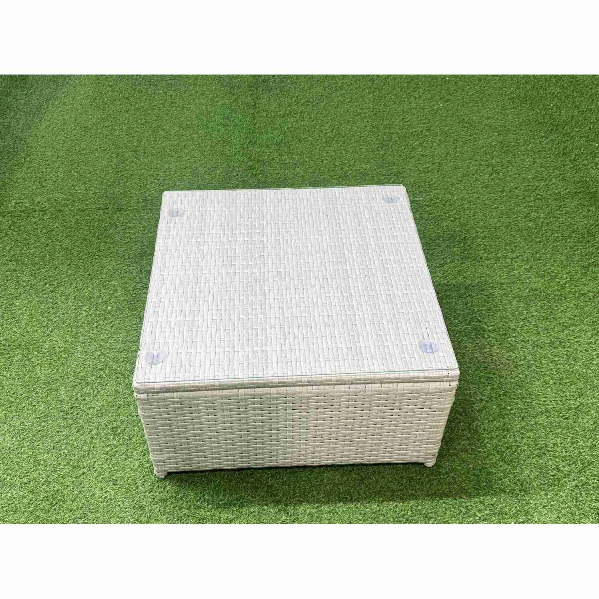 Fimous Outdoor PE Rattan 11-Seater Garden Corner Sofa Set Light Grey Mixed - Light Grey Mixed – image 5