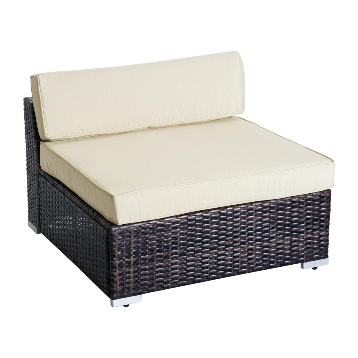6 PCs Garden Rattan Furniture Set - Brown – image 2