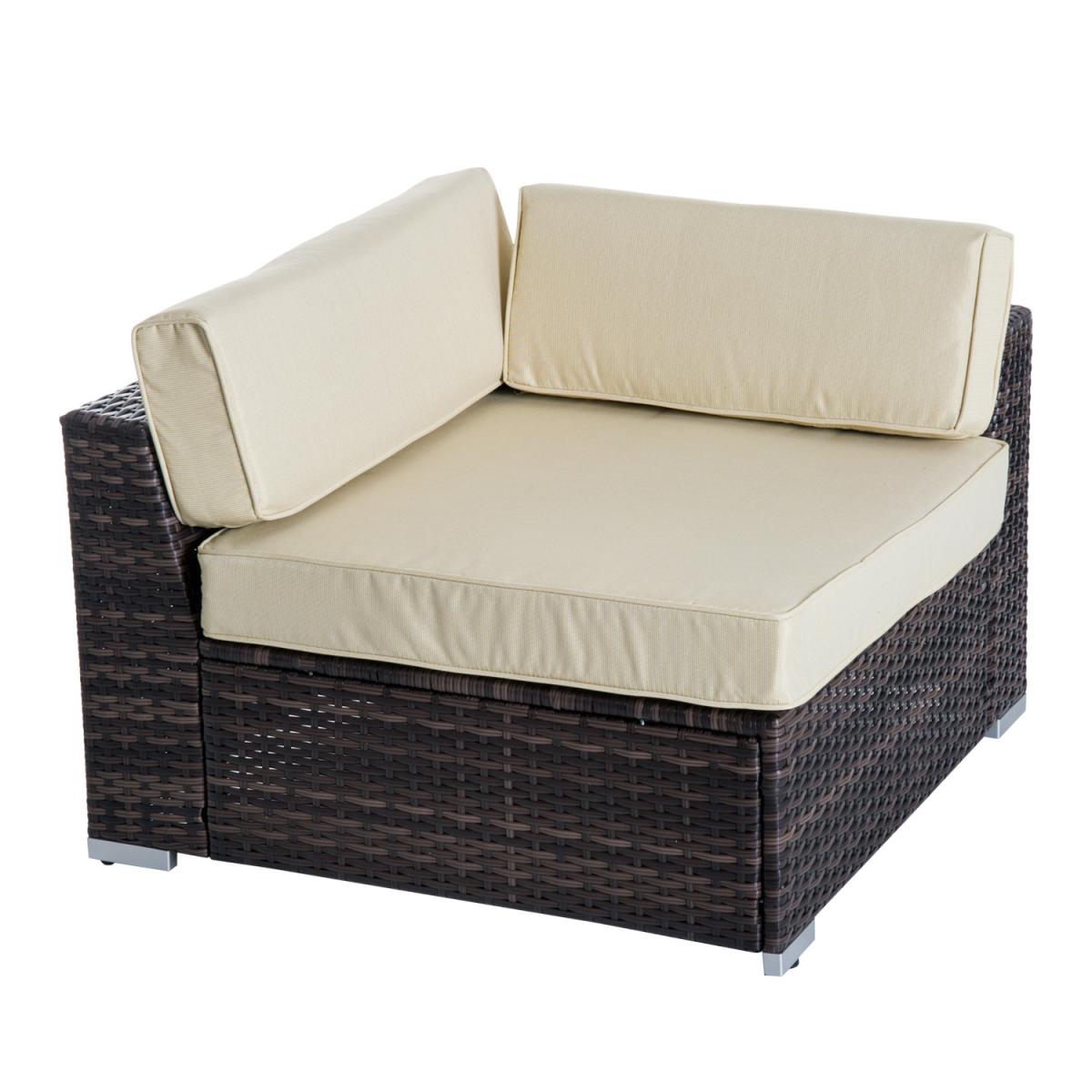 6 PCs Garden Rattan Furniture Set - Brown – image 4