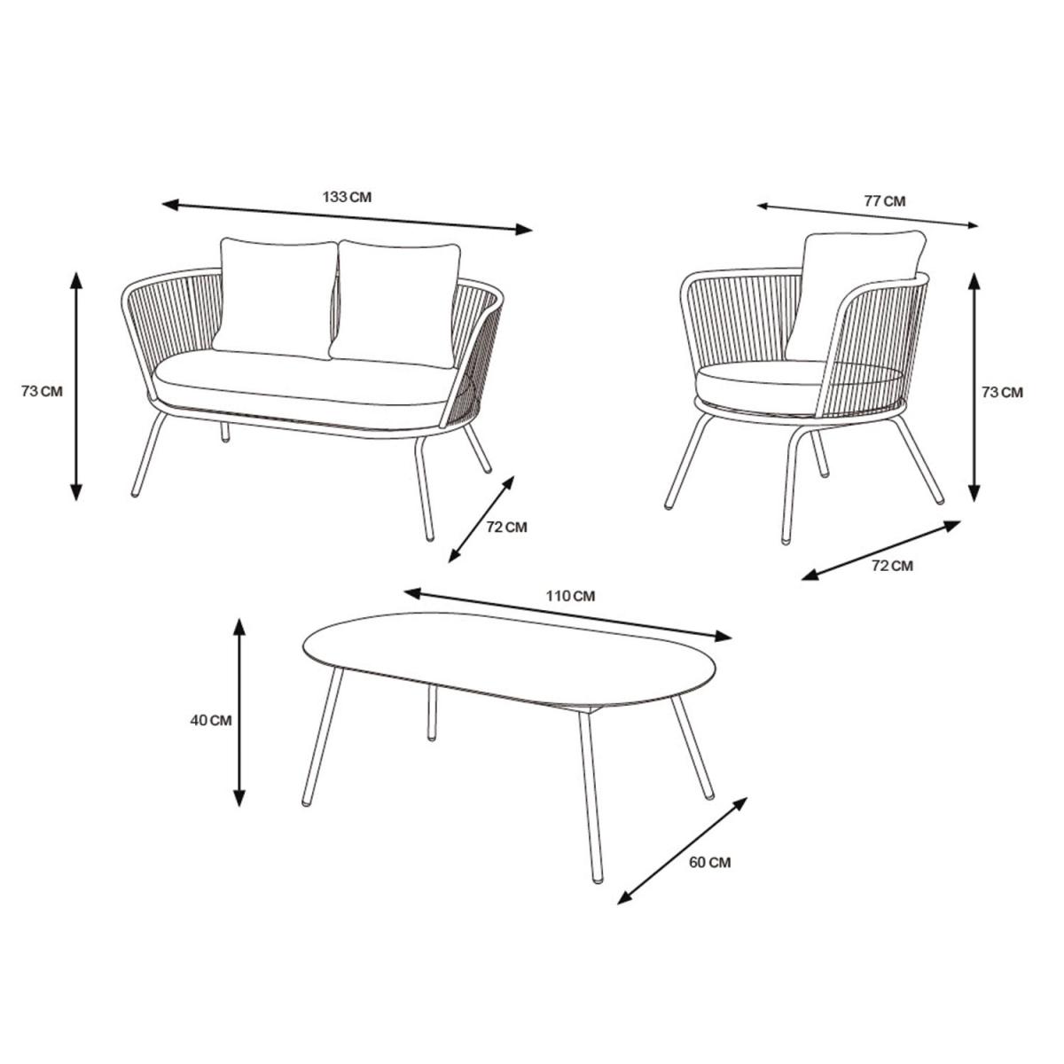 Chesterton 4 Piece Conversation Set – image 3