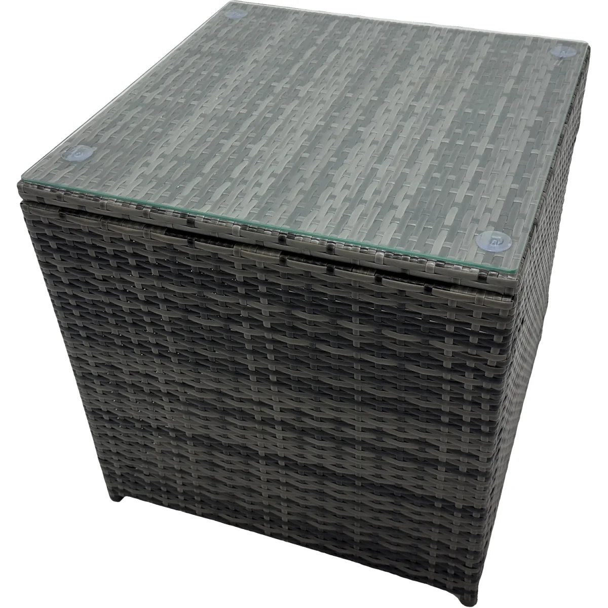 Fimous 7-Seat Rattan Outdoor Sofa Set with Coffee Table and Side Tables, Dark Grey Mixed. - Dark Grey Mixed – image 3