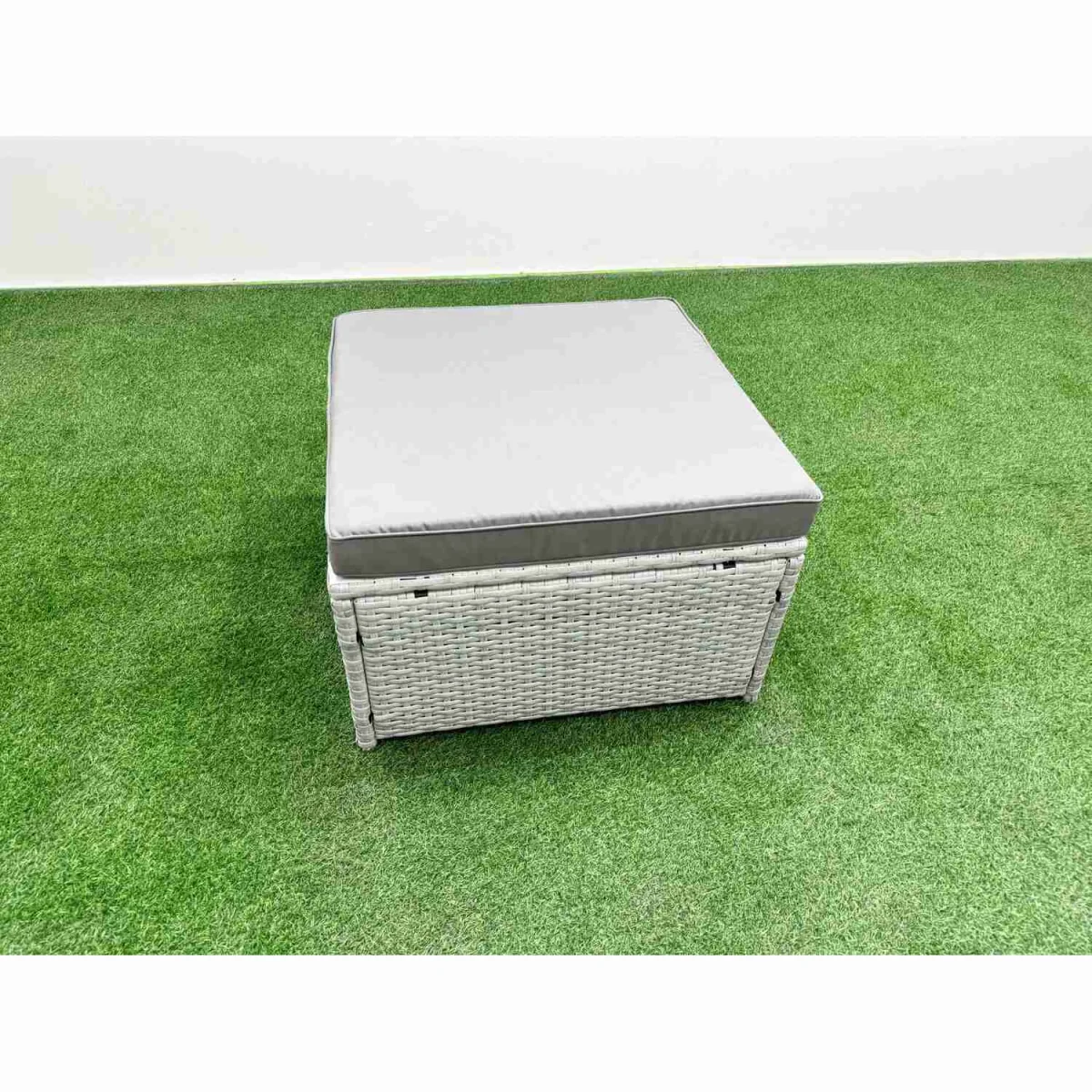 Fimous 12-Seater PE Rattan Garden Lounge Set with Adjustable Lifting Table, Light Grey - Light grey – image 4