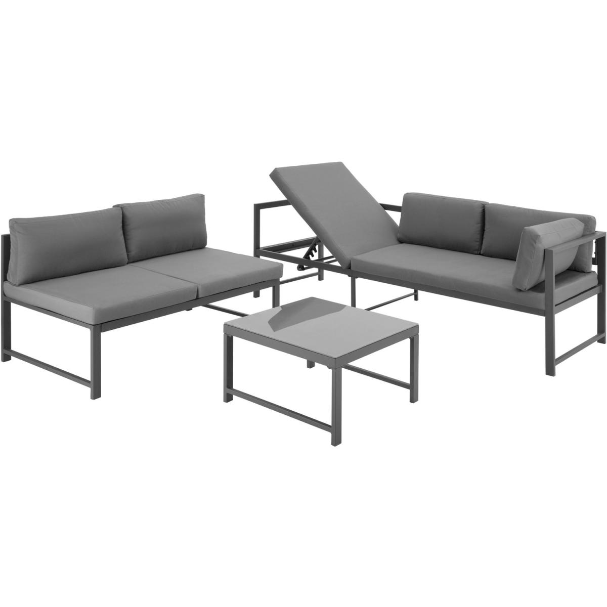 Garden Corner Sofa Set Faro 2 Sofas, 1 Table - Grey / Right-hand – image 2