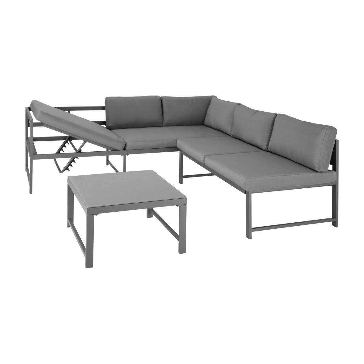 Garden Corner Sofa Set Faro 2 Sofas, 1 Table - Grey / Right-hand – image 1