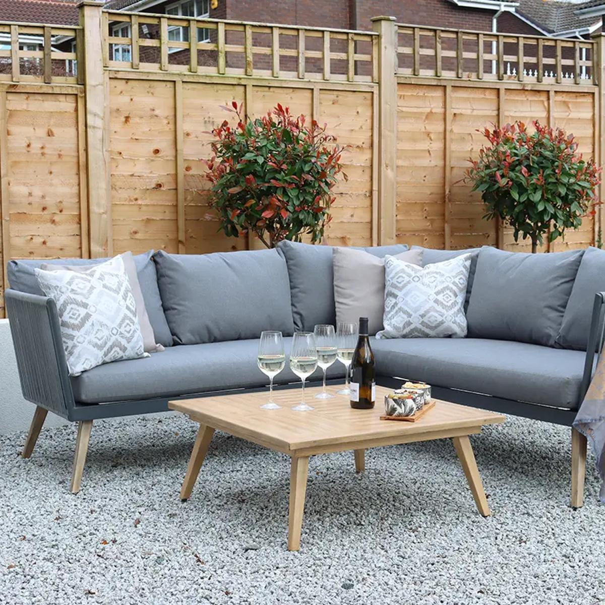 Milan 3 piece Corner Lounge Set - Grey