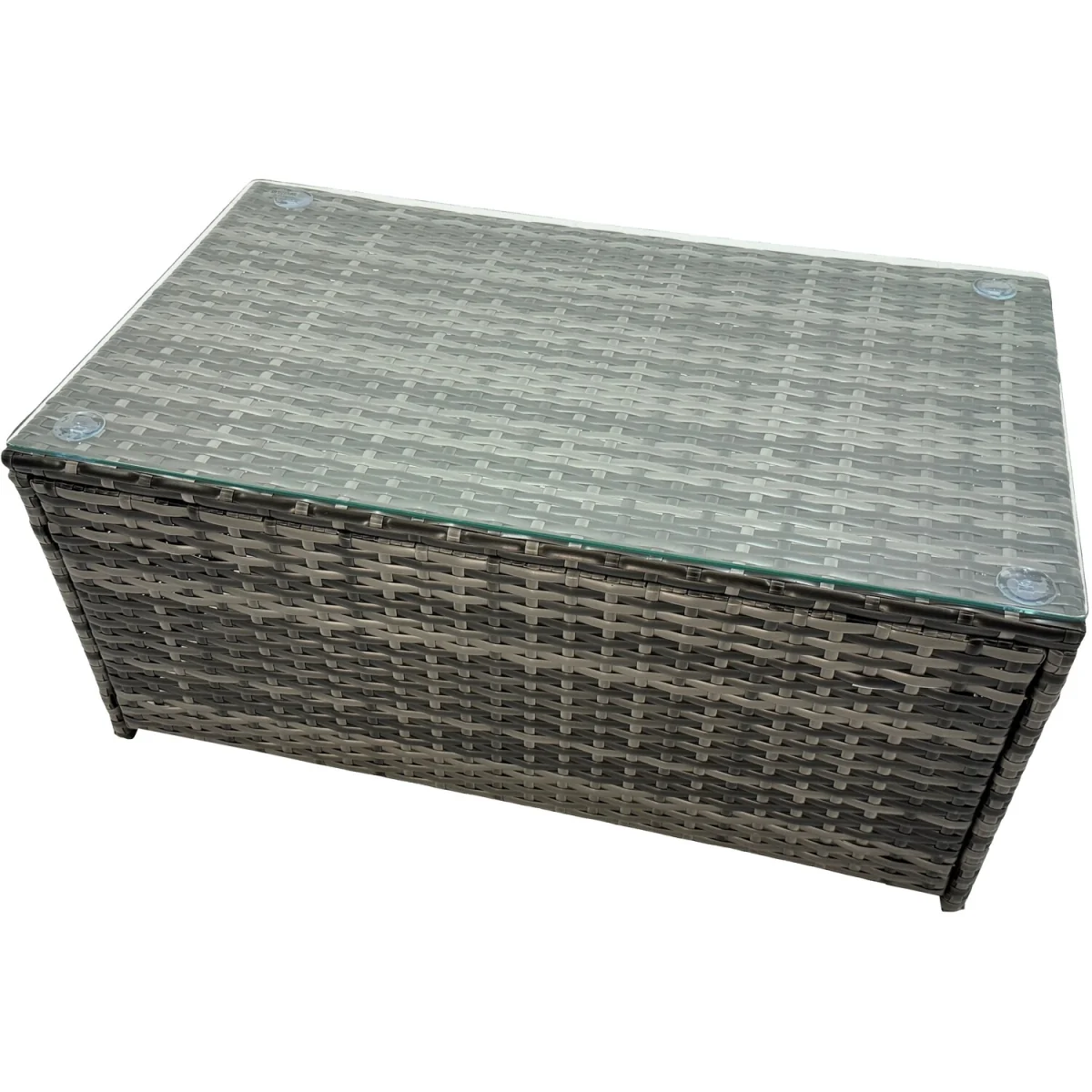 Fimous 6-Seater PE Rattan Outdoor Sofa Set, Dark Grey Mixed - Dark Grey Mixed – image 4
