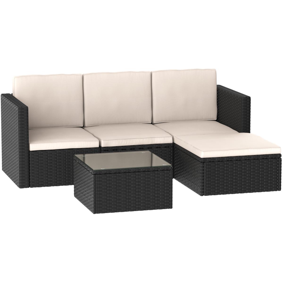 Outdoor Garden Rattan Furniture Set 4 Styles - Grey / 60 x 60 x 35cm – image 12