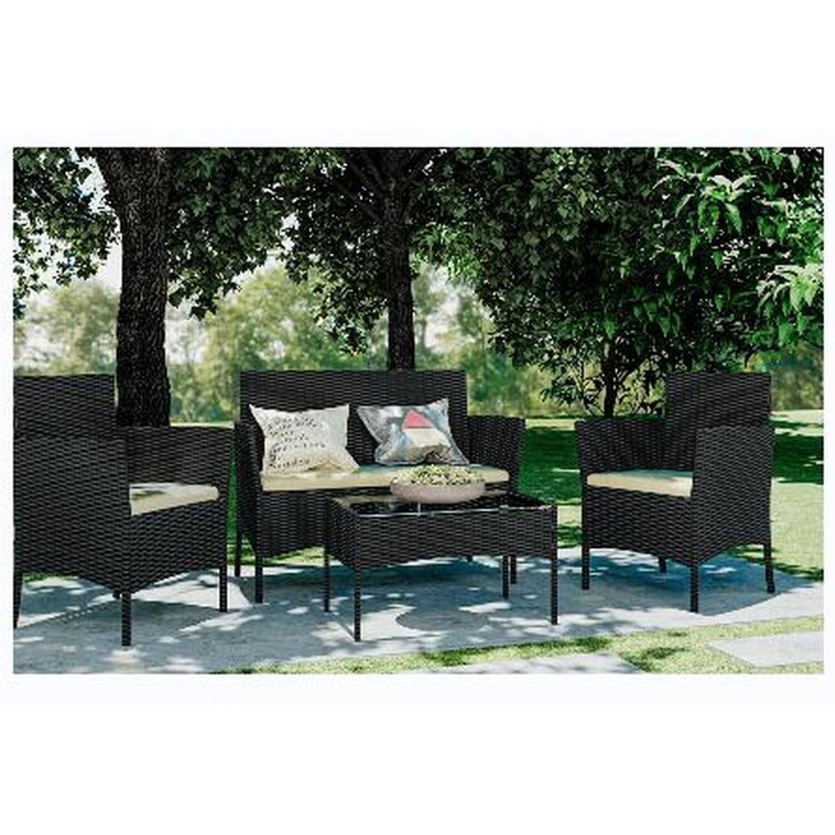 Outdoor Garden Rattan Furniture Set 4 Styles - Grey / 60 x 60 x 35cm – image 3