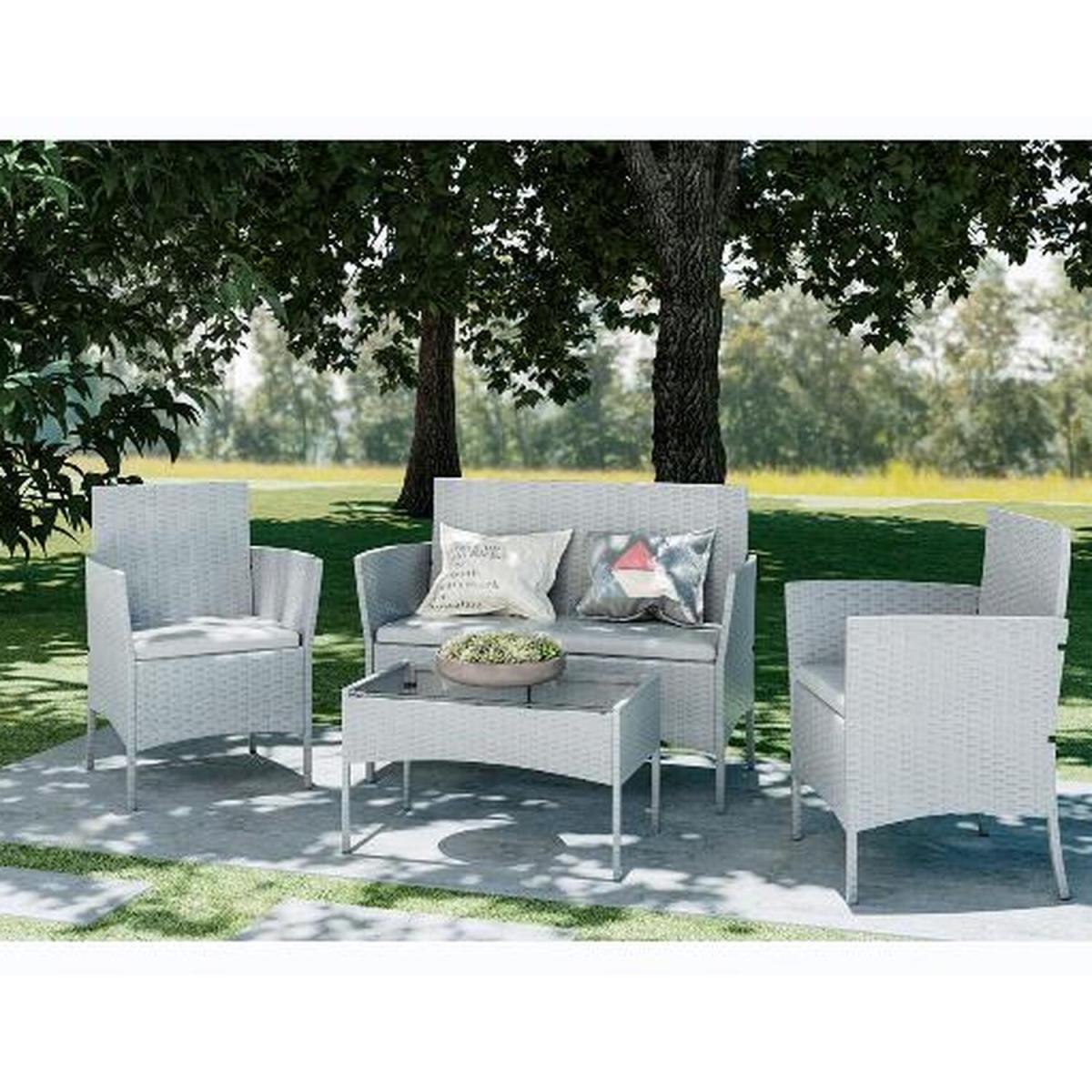 Outdoor Garden Rattan Furniture Set 4 Styles - Grey / 60 x 60 x 35cm – image 6