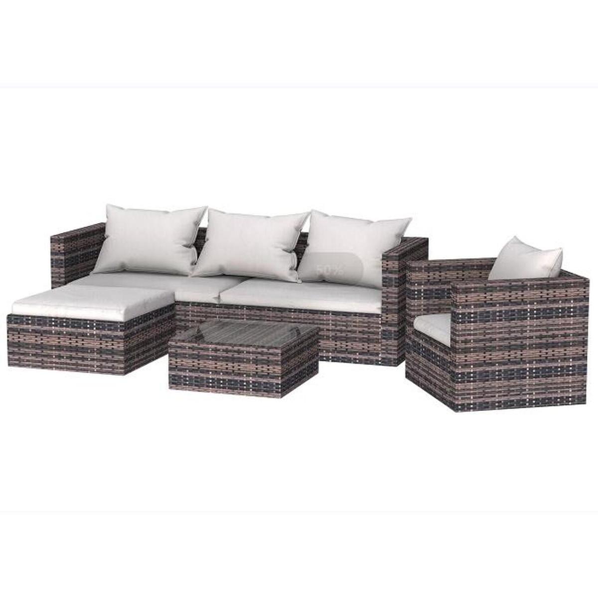 Outdoor Garden Rattan Furniture Set 4 Styles - Grey / 60 x 60 x 35cm – image 8