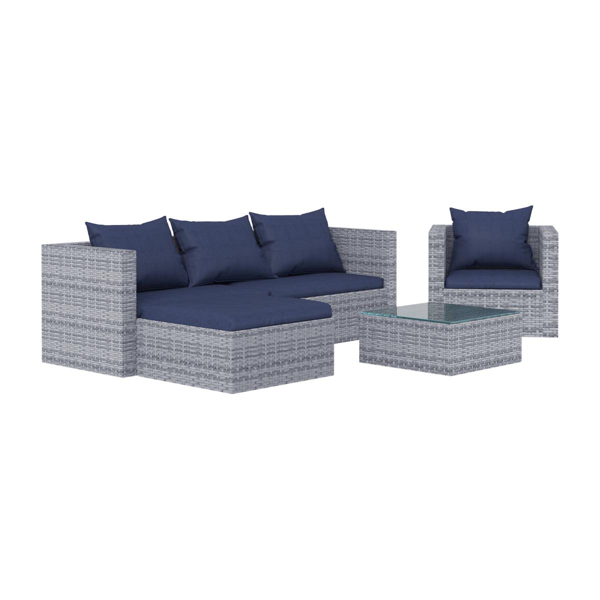 Outdoor Garden Rattan Furniture Set 4 Styles - Grey / 60 x 60 x 35cm – image 1