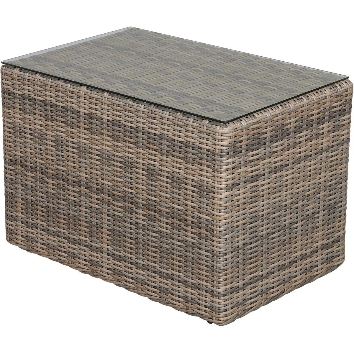 Rattan Garden Furniture Set with Glass Top Table - Mix Brown Rattan – image 8