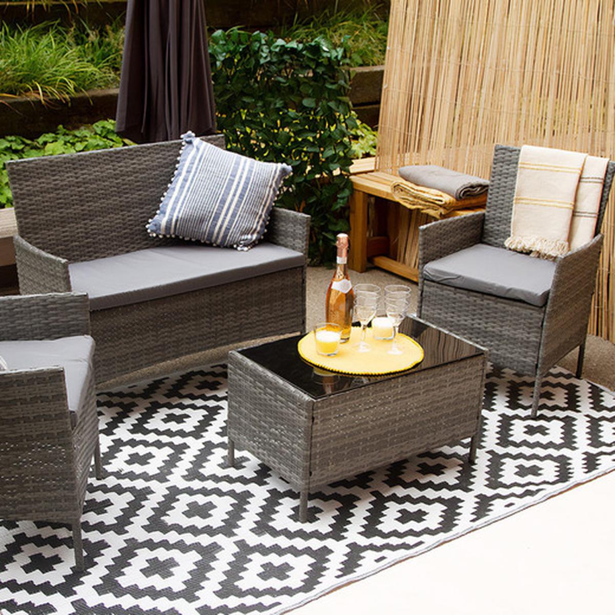 4-Seater Marylebone Rattan Set - Brown – image 3