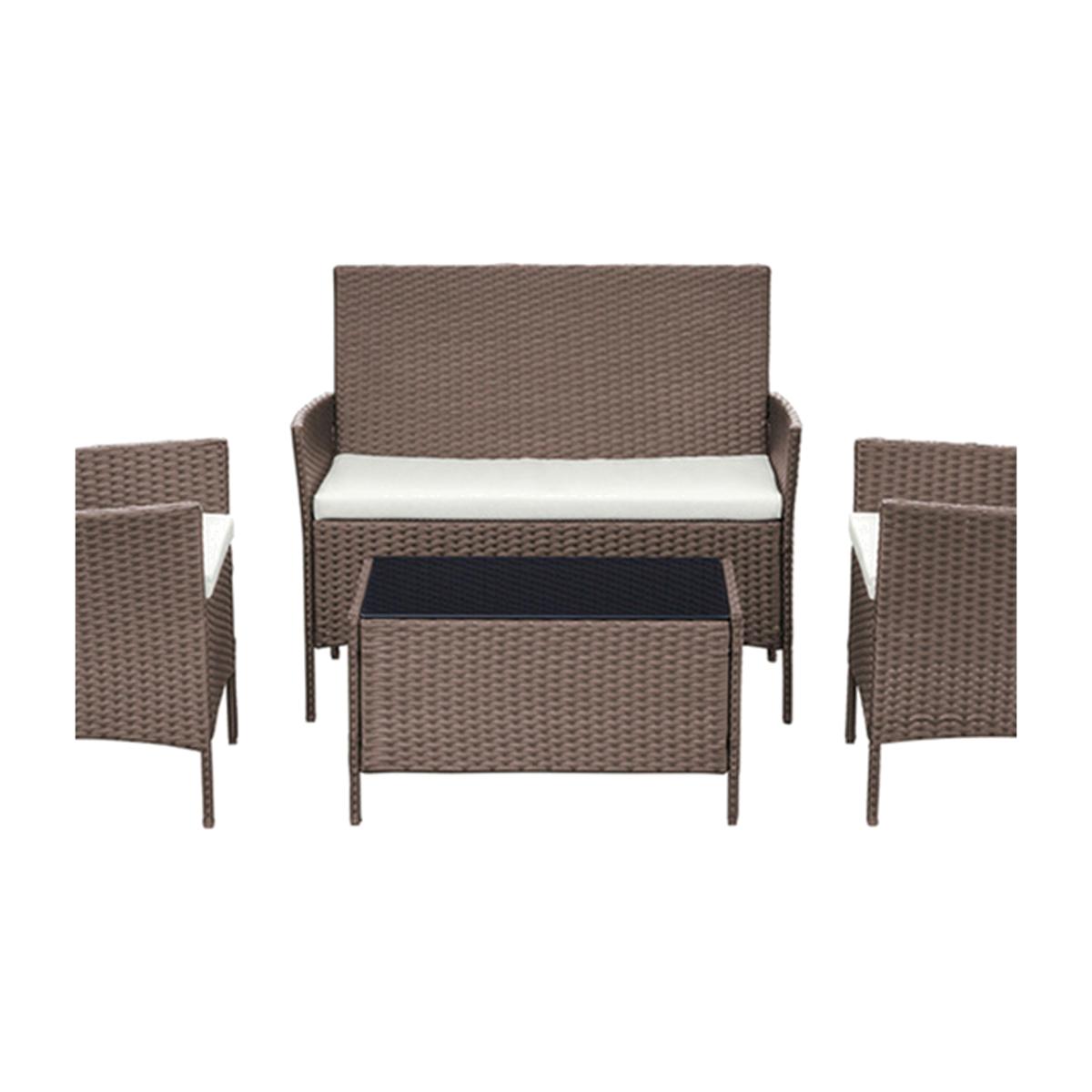 4-Seater Marylebone Rattan Set - Brown – image 1